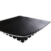 Black Grey Reversible Gym Foam Mat 40"x40" 2cm Thickness