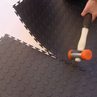 PVC Interlocking Floor Tile Coin Surface For Use In Garages Workshop And Factories